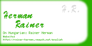 herman rainer business card